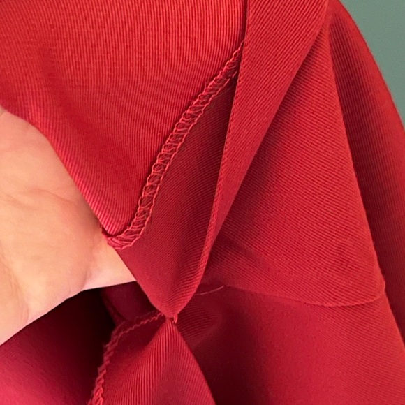 NWT Klandestine Midi Italy Pencil Skirt Euro Size 42/US 6 Burgundy, side slit - Picture 6 of 13